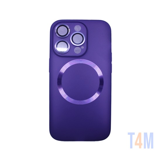 Capa Magnética com Lente de Câmara para Apple iPhone 14 Pro Roxo